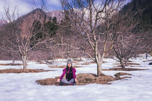 Photo by Sanket Barik: https://www.pexels.com/photo/woman-meditating-near-leafless-trees-8020065/